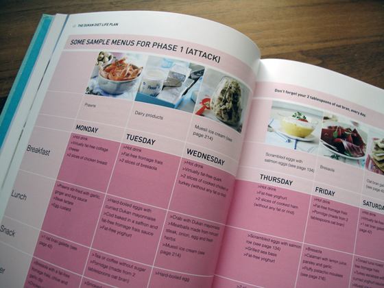 The Dukan Diet Life Plan - Sample menu page